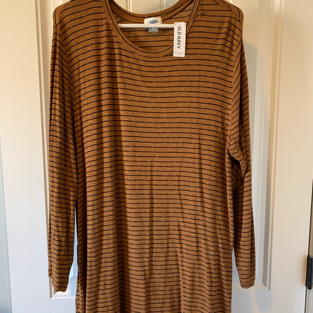 OLD NAVY // brown long shirt